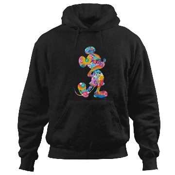 Discover Disney Mickey Mouse Pride Pose Rainbow Icon Fill Doodles Hoodies
