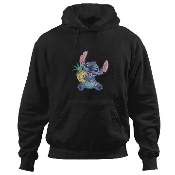 Discover Disney Lilo Stitch Pineapple Posing Destressed Hoodies