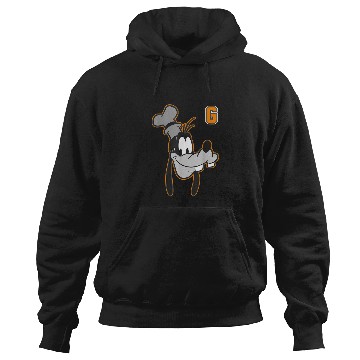 Discover Disney Goofy Orange Outline Portrait Hoodies