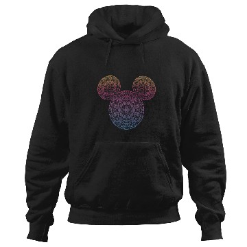 Discover Disney Mickey And Friends Mandala Mickey Ears Hoodies