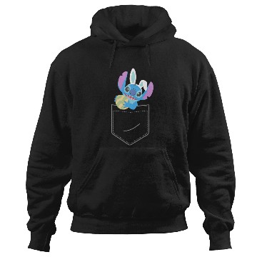 Discover Disney Stitch Easter Egg and Bunny Ears Corner Pocket Art Hoodies