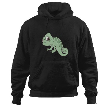 Discover Disney Tangled Pascal Cute Pose Left Chest Pocket Logo Hoodies