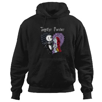 Discover Disney The Nightmare Before Christmas Jack & Sally Together Hoodies