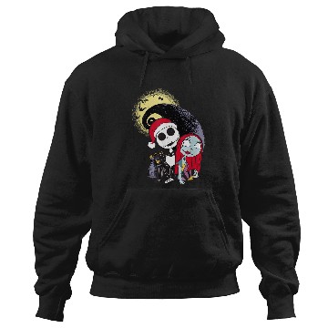 Discover Disney The Nightmare Before Christmas Jack & Sally Santa Hat Hoodies