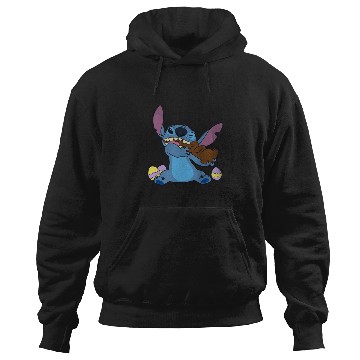 Discover Disney Stitch Eats Chocolate Bunny Easter Hoodies