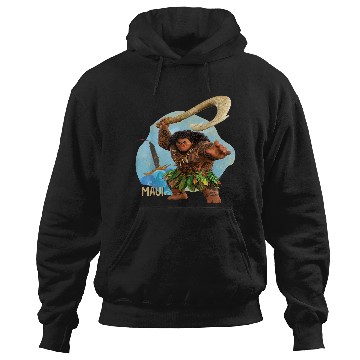 Discover Disneyss Moana 2 Action Pose Maui With Fish Hook Hoodies