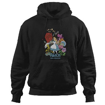 Discover Disney Alice In Wonderland Walking Through The Flowers Hoodies