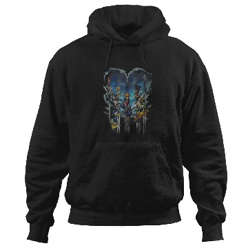Discover Disneyss Kingdom Hearts Main Characters Heart Shape Distressed Hoodies