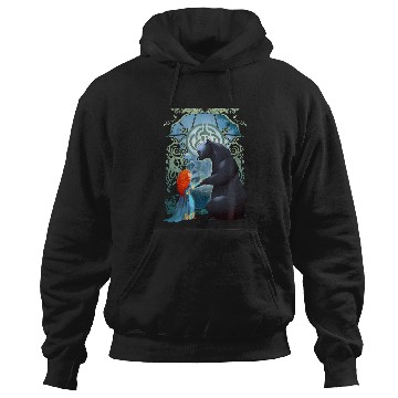 Discover Disney Pixar Brave Merida And Bear Profile Portrait Hoodies