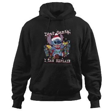 Discover Disney Lilo & Stitch Christmas Dear Santa, I Can Explain Hoodies