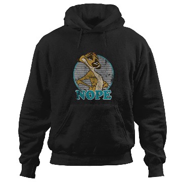 Discover disney lion king timon nope striped circle Hoodies
