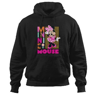 Discover Disneyss Minnie Mouse Smiling Polka Dot Retro Logo Stack Hoodies
