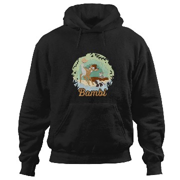 Discover Disney Bambi Thumper And Flower Paper Cut Portrait Hoodies