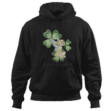 Discover Womens Disney Peter Pan St. Patrick's Day Tinker Bell Clover Retro V-Neck Hoodies