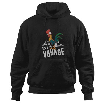 Discover Disney Moana Hei Hei Rooster Born To Voyage Chest Portrait Hoodies