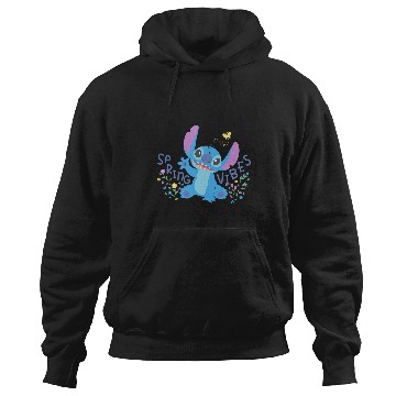 Discover Disney Stitch with Flowers Butterfly Easter Spring Vibes Hoodies