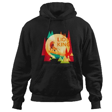Discover Disneyss The Lion King Simba Pride Rock Paper Cut Chest Logo Hoodies