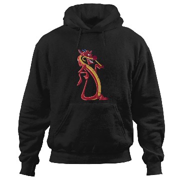 Discover Disney Mulan Mushu Neon Accent Portrait Hoodies