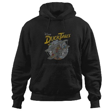 Discover Disney DuckTales Ducks On Airplane Distressed Portrait Hoodies