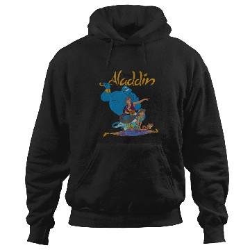 Discover Disney Aladdin Vintage Group Shot Logo Hoodies