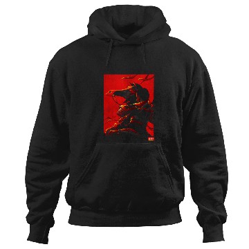 Discover Disney Mulan and Khan Red Poster Graphic Hoodies