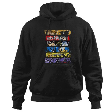 Discover Disneys Kingdom Hearts Epic Character Panels Distressed Logo Hoodies