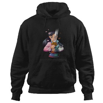 Discover Disney Mulan Anime Half Girl Half Warrior Hoodies