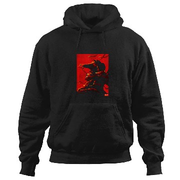 Discover Disney Mulan And Khan Two Tone Red Movie Poster Hoodies