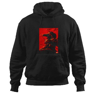 Discover Disney Mulan and Khan Red Poster Graphic Hoodies