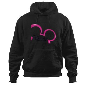 Discover Disneyss Channel  Mickey Mouse Pink Retro 2000s Logo Hoodies