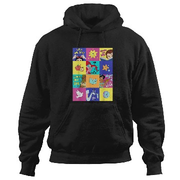 Discover Disneyss Princess Phrases Illustrated Color Message Squares Hoodies