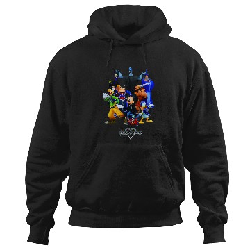 Discover Disneyss Kingdom Hearts Magical Characters Mash Up Chest Logo Hoodies