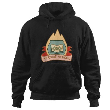 Discover Disneyss The Owl House Hexside School Flame Big Chest Logo Hoodies