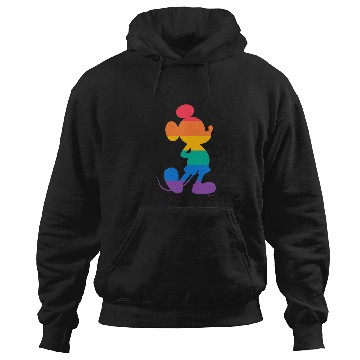 Discover Disney Mickey Mouse Pride Classic Pose Rainbow I Hoodies