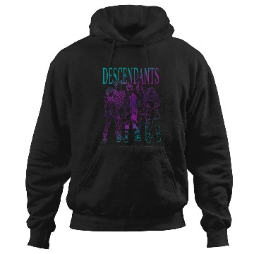 Discover Disney Descendants Group Gradient Outline Poster Hoodies