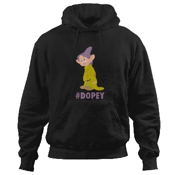 Discover Disneyss Snow White Dopey Hashtag Portrait Hoodies