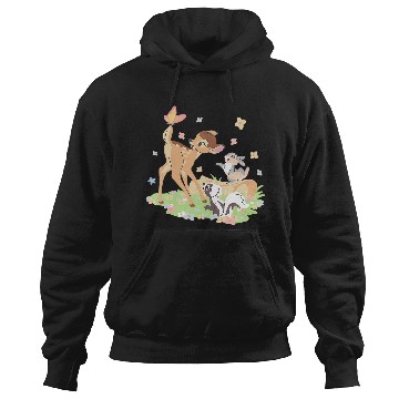 Discover Disney Bambi Thumper & Flower Pastel Spring Easter Butterfly V-Neck Hoodies