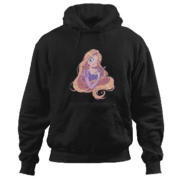 Discover Disney Tangled Cute Rapunzel Manga Version Chest Portrait Hoodies
