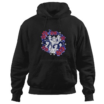 Discover Disney Princesses Group Shot Rose Circle Smile Hoodies