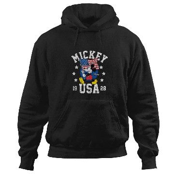 Discover Disney Mickey Waving Flag USA Hoodies