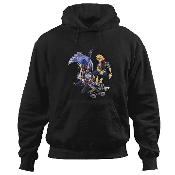 Discover Disney Kingdom Hearts Ventus, Aqua, Mickey Group Hero Shots Hoodies