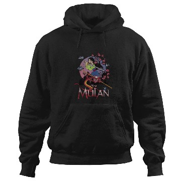 Discover Disney Mulan And Mushu Collage Portrait Logo Tan Hoodies