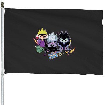Discover Disney Villains Chibi Dont Call Us Cute House Flags