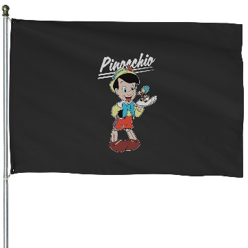 Discover Disney Pinocchio and Jiminy Cricket House Flags