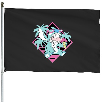 Discover Disney Lilo Stitch Ice Cream Retro 90s Beach House Flags