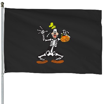 Discover Disney Goofy Skeleton Halloween House Flags
