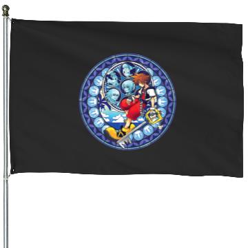 Discover Disney Kingdom Hearts Sora Stained Glass House Flags