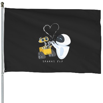 Discover Disney Pixar Wall-E Eve Heart Sparks Fly House Flags