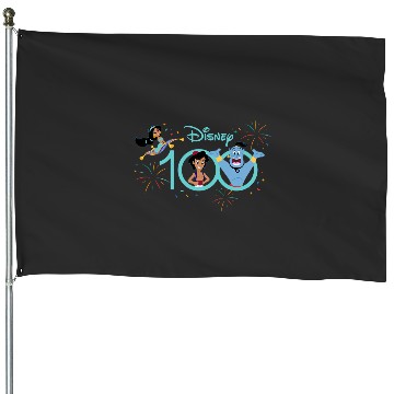 Discover Disney 100 Anniversary Aladdin Jasmine Genie D100 House Flags
