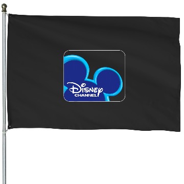 Discover Disney Channel  Mickey Mouse Blue Retro 2000s Logo House Flags